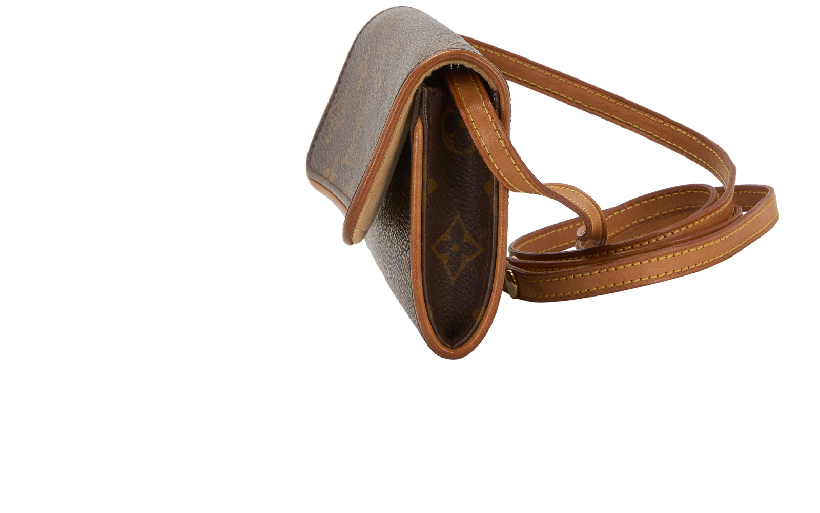 Pochette Twin, &pound;420, Handbags, Brown, Canvas, Bottom view